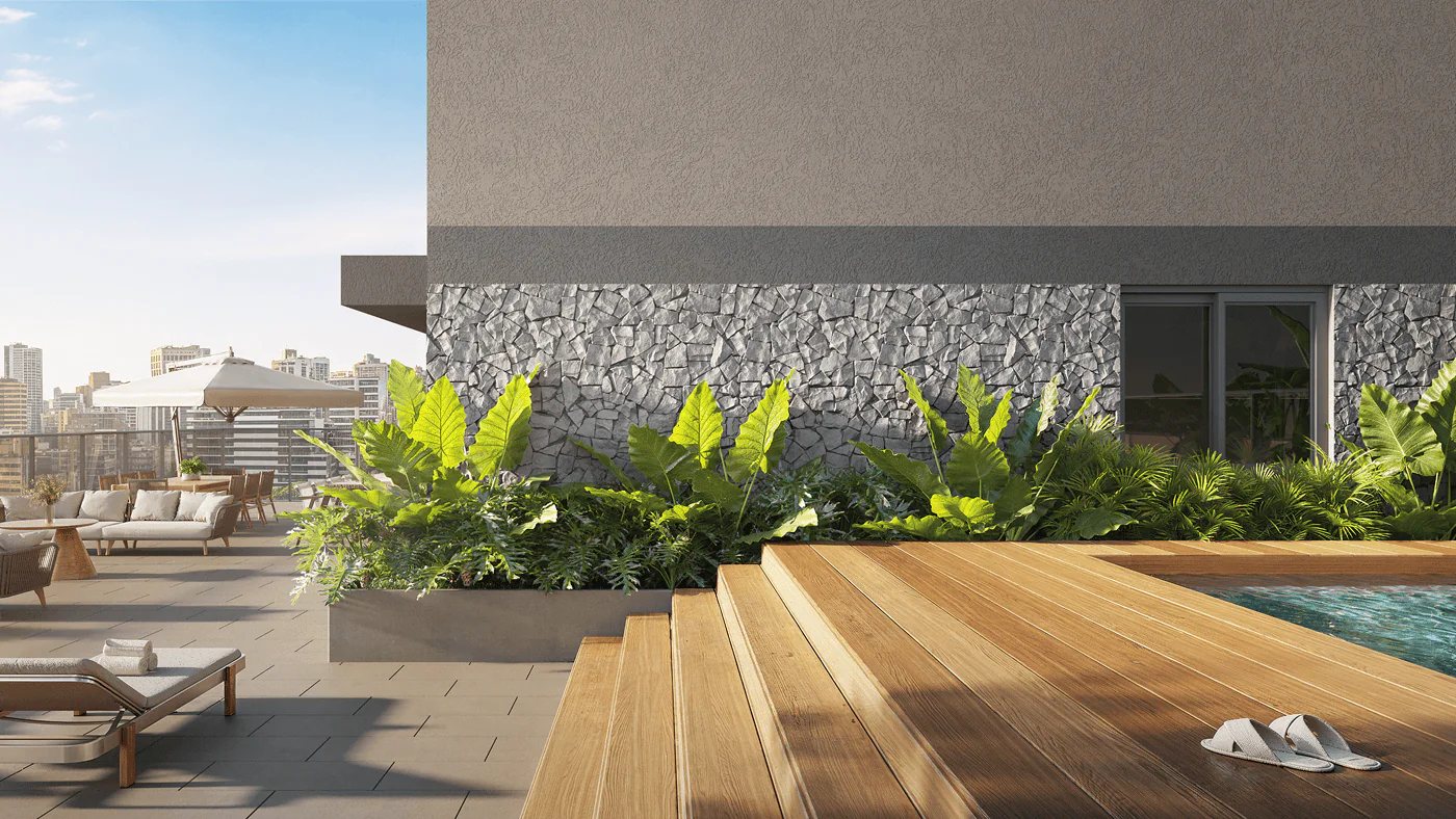 Cobertura no Bela Vista, em Porto Alegre: terraço da Cobertura Duplex do Soffio