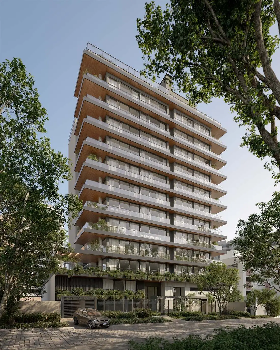 Fachada de apartamentos de alto padrão no bairro Petrópolis, em Porto Alegre