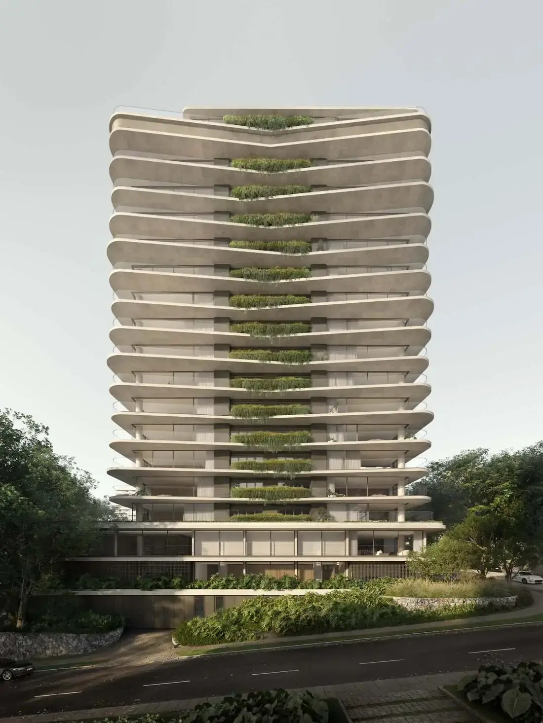 Fachada de apartamentos de alto padrão no bairro Rio Branco, em Porto Alegre